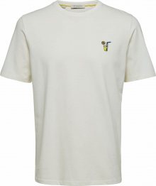 SELECTED HOMME Tričko modrá / žlutá / bílá