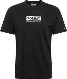 Tommy Jeans Tričko bílá / černá