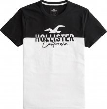 HOLLISTER Tričko bílá / černá