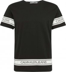 Calvin Klein Jeans Tričko \'FASHION\' bílá / černá