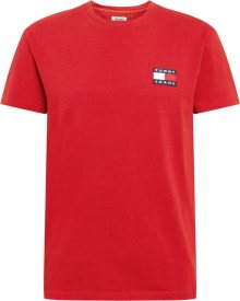 Tommy Jeans Tričko bílá / vínově červená / modrá