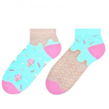 Krátké asymetrické dámské ponožky 034