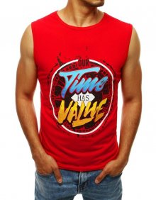 Dstreet Červené tílko s moderním potiskem