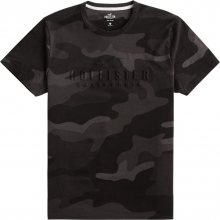 HOLLISTER Tričko tmavě šedá / černá / antracitová