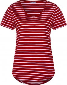 STREET ONE Tričko \'Gerda\' bílá / merlot