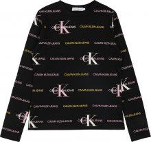 Calvin Klein Jeans Tričko černá / žlutá / světle růžová