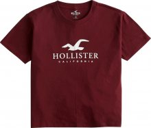 HOLLISTER Tričko \'Timeless\' burgundská červeň