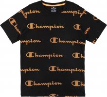 Champion Authentic Athletic Apparel Tričko černá / jasně oranžová