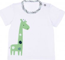 STERNTALER Tričko \'Giraffe\' bílá / světle zelená / chladná modrá / marine modrá