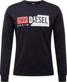 DIESEL Tričko \'T-DIEGO\' černá / bílá / oranžově červená