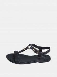 Černé dámské kožené sandále Tommy Hilfiger