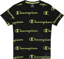 Champion Authentic Athletic Apparel Tričko černá / světle zelená