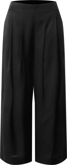 VILA Kalhoty se sklady v pase černá