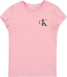 Calvin Klein Jeans Tričko černá / bílá / růžová
