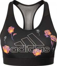 ADIDAS PERFORMANCE Sportovní podprsenka \'Floral\' bílá / černá / fialová / oranžová
