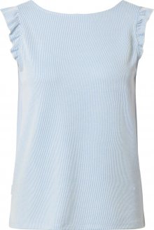 TOM TAILOR DENIM Top modrá / bílá