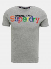 Šedé pánské tričko Superdry