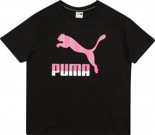 PUMA Funkční tričko pink / černá / růže / bílá