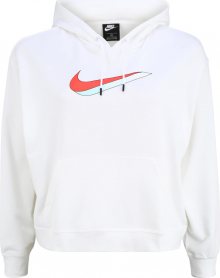 Nike Sportswear Mikina bílá / červená / černá