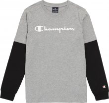 Champion Authentic Athletic Apparel Tričko šedý melír / černá / bílá