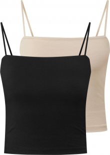 Gina Tricot Top \'Scarlet\' béžová / černá
