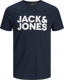Jack&Jones Pánské triko JJECORP 12151955 Navy Blazer Slim S