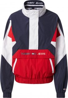 Tommy Jeans Přechodná bunda červená / bílá / námořnická modř
