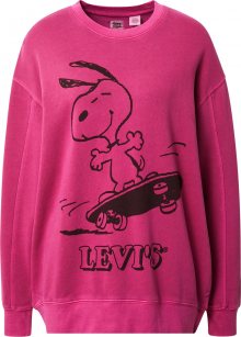 LEVI\'S Mikina \'UNBASIC\' černá / tmavě růžová