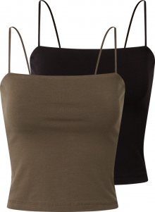Gina Tricot Top \'Scarlet\' zelená / černá