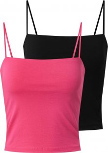 Gina Tricot Top \'Scarlet\' černá / růžová