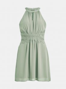Světle zelené šaty s krajkou VILA Milina - XL