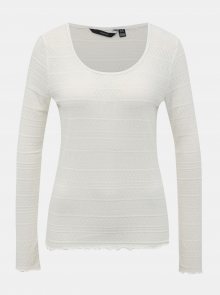 Bílé vzorované tričko VERO MODA Hazel - S