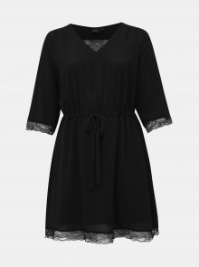 Černé šaty s krajkou Zizzi Philia - 50-52