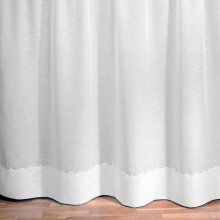 Blancheporte Záclona s podílem lnu, ozdobný spodní lem, zn. Colombine bílá 240x180cm
