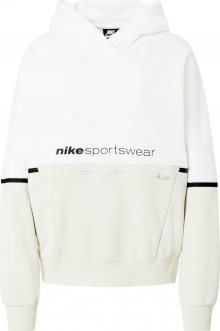 Nike Sportswear Mikina \'ARCHIVE RMX\' světle šedá / černá / bílá