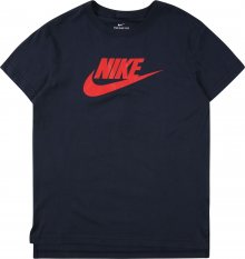 Nike Sportswear Tričko \'Futura\' tmavě modrá / melounová
