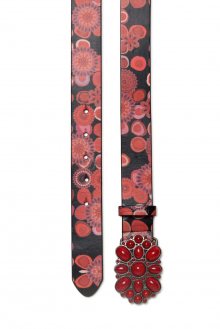 Desigual červený dámský pásek Belt Color Stones