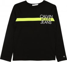 Calvin Klein Jeans Tričko bílá / černá / žlutá