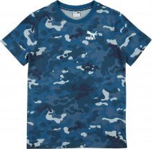 PUMA Funkční tričko námořnická modř / petrolejová / světle šedá / šedý melír