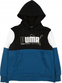PUMA Sportovní mikina \'Alpha\' černá / bílá / marine modrá