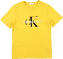 Calvin Klein Jeans Tričko bílá / žlutá / černá