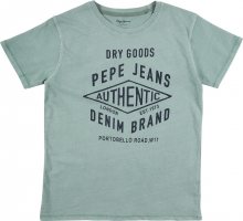 Pepe Jeans Tričko \'ROSS\' pastelově zelená / kobaltová modř