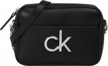 Calvin Klein Taška přes rameno \'Re-Lock\' stříbrná / černá