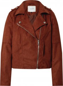 JACQUELINE de YONG Přechodná bunda \'NEW PEACH FAUX SUEDE\' kaštanově hnědá
