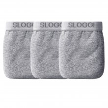 Blancheporte Otevřené slipy Sloggi, střih maxi, sada 3 ks šedý melír 97/102 (XL)