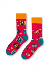 Dámské i pánské nepárové ponožky 078 - More červená-žlutá-modrá 39-42