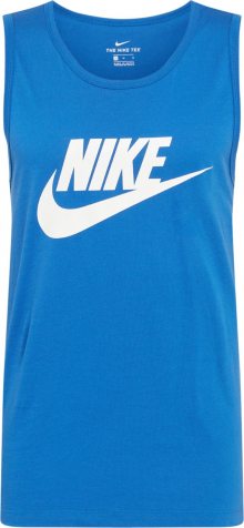 Nike Sportswear Tričko bílá / královská modrá