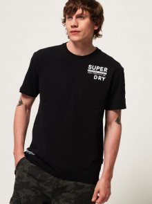 Černé pánské tričko s potiskem Superdry - S