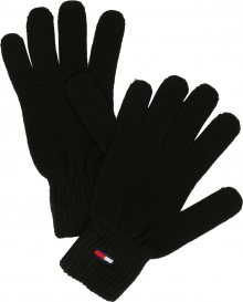Tommy Jeans Prstové rukavice \'TJM BASIC FLAG RIB GLOVES\' černá