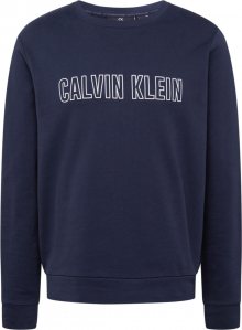 Calvin Klein Performance Sportovní mikina námořnická modř / bílá